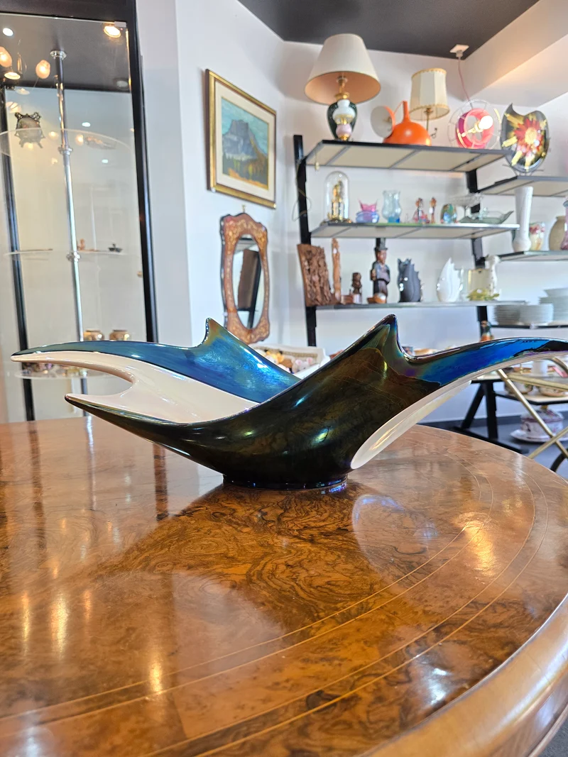 Grande coupe décorative asymétrique Verceram – design Space Age – 70 cm