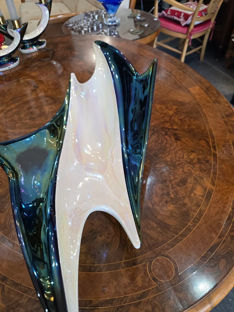 Grande coupe décorative asymétrique Verceram – design Space Age – 70 cm