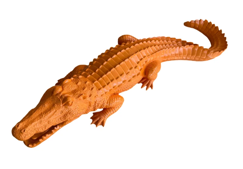 Crocodile sculpture résine - 67 cm