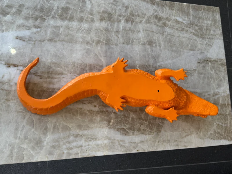 Crocodile sculpture résine - 67 cm