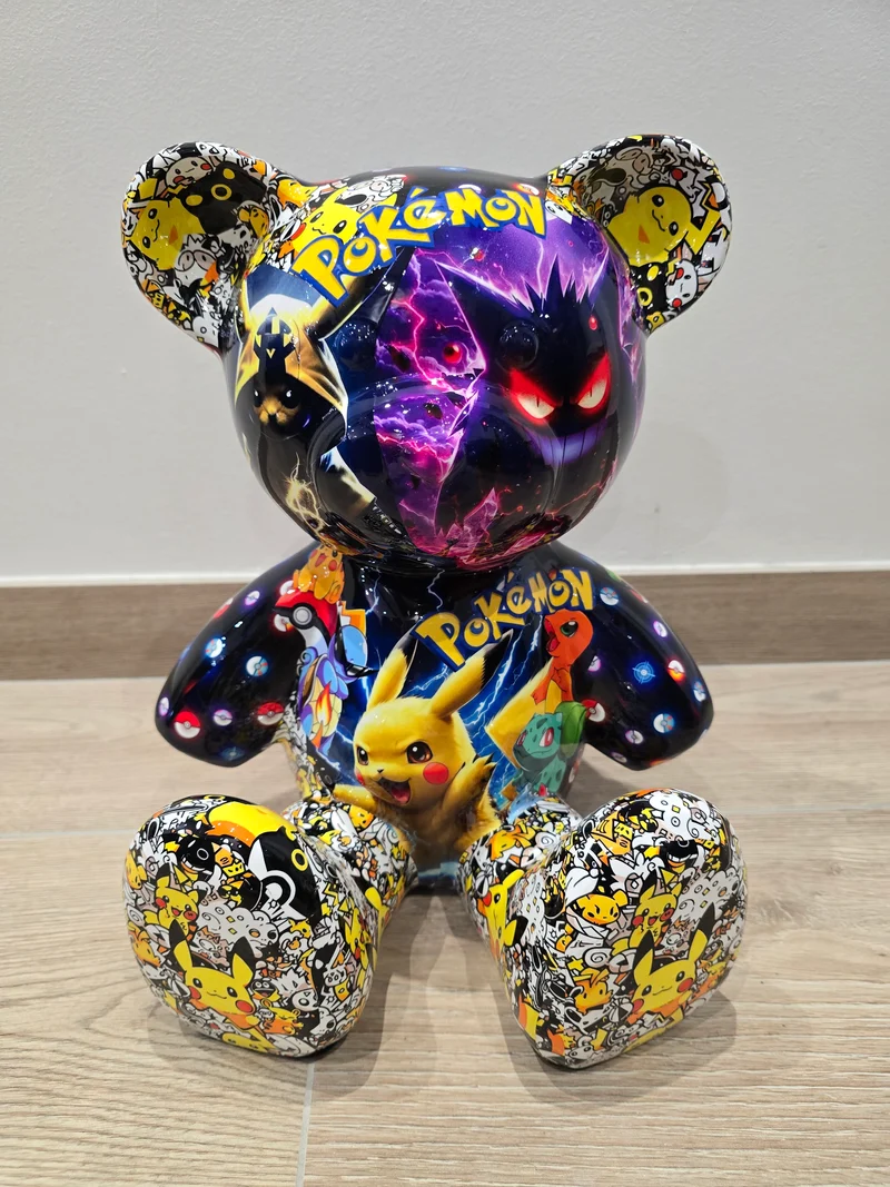 Sculpture Bear Pokémon – Édition Limitée 6/26 – 35 cm - Art pop € Street