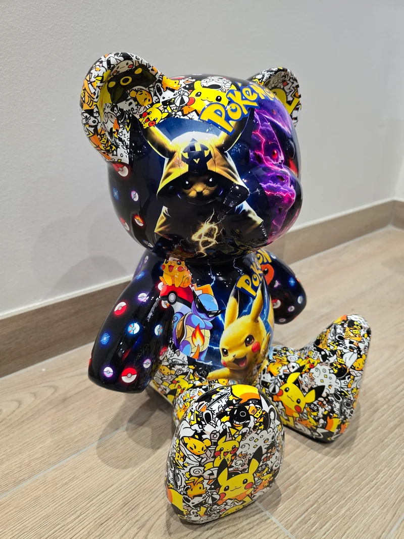 Sculpture Bear Pokémon – Édition Limitée 6/26 – 35 cm - Art pop € Street
