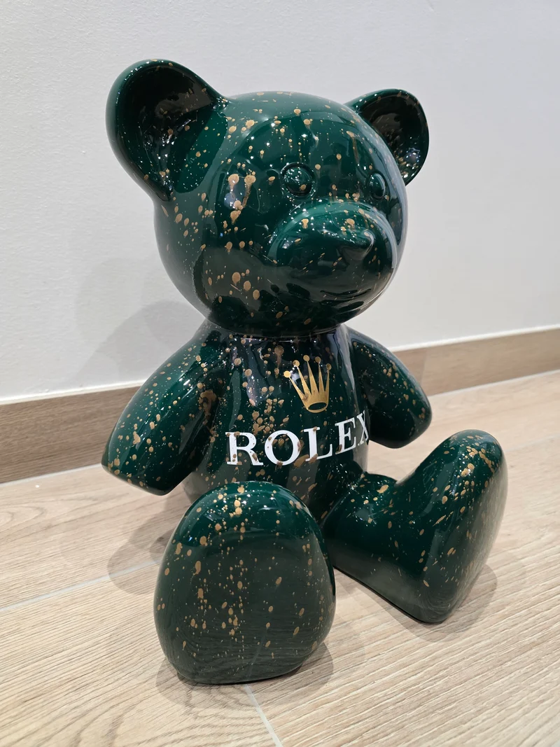 Teddy Bear Rolex – Édition Limitée 12/26 – 35 cm – Art Pop Luxe