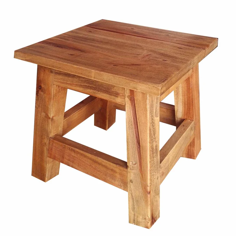 Tabouret en teck Aurora