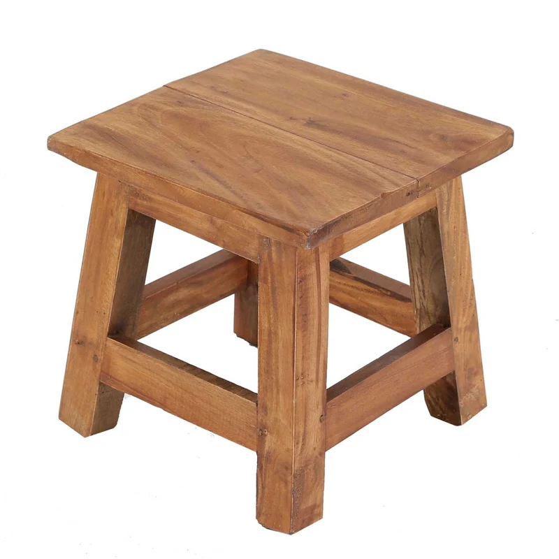 Tabouret en teck Aurora