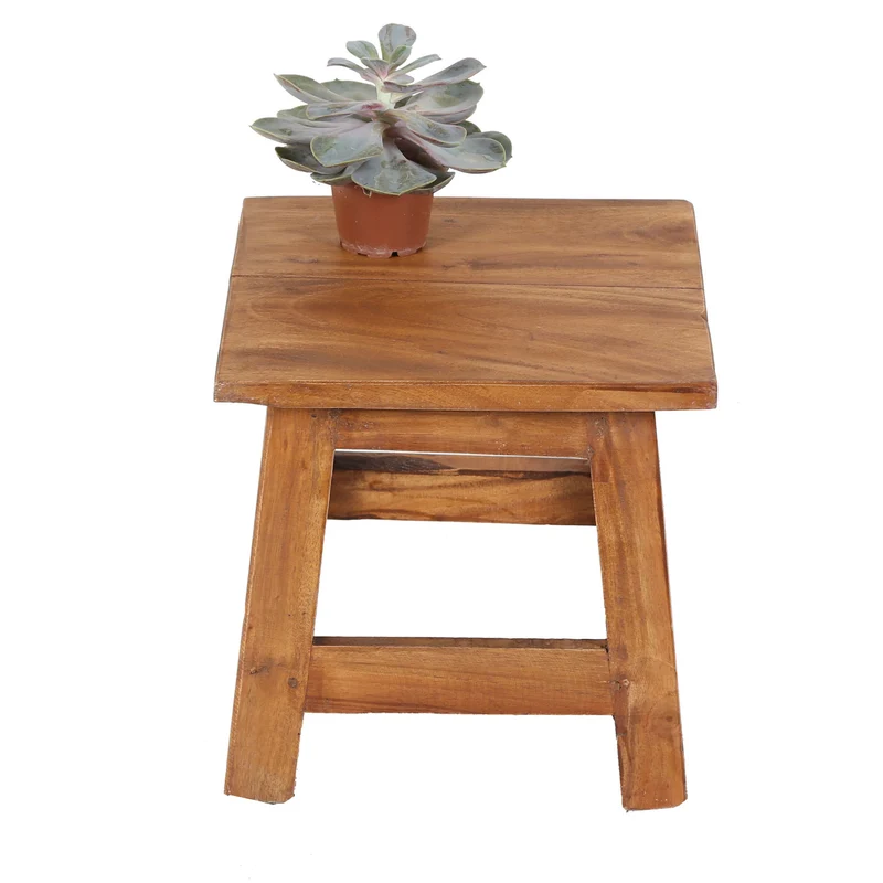 Tabouret en teck Aurora