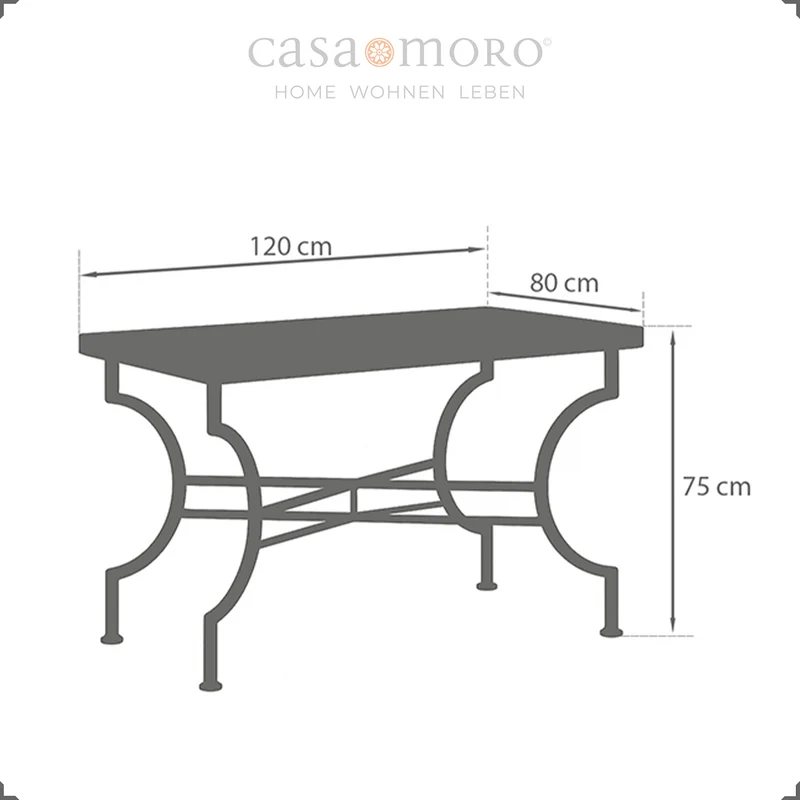 Table de salle à manger, table à manger 120x80