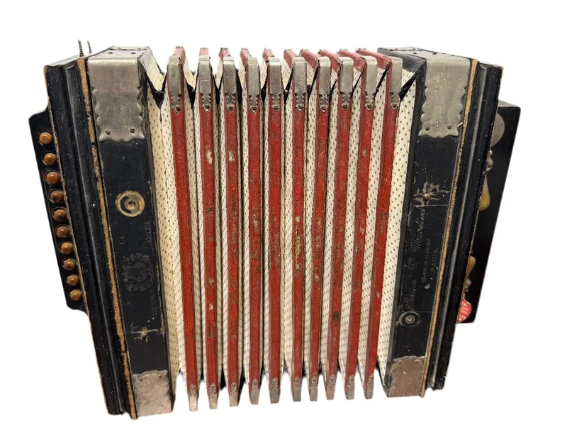 Accordéon Diatonique Ancien (vers 1880-1910) - Maison E. Monichon, Paris