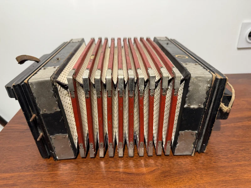 Accordéon Diatonique Ancien (vers 1880-1910) - Maison E. Monichon, Paris