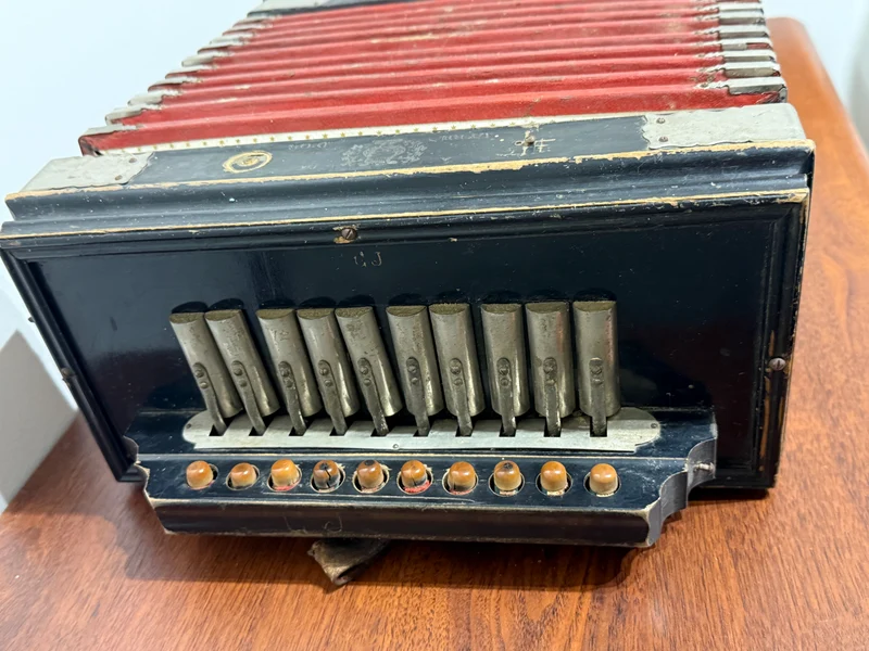 Accordéon Diatonique Ancien (vers 1880-1910) - Maison E. Monichon, Paris