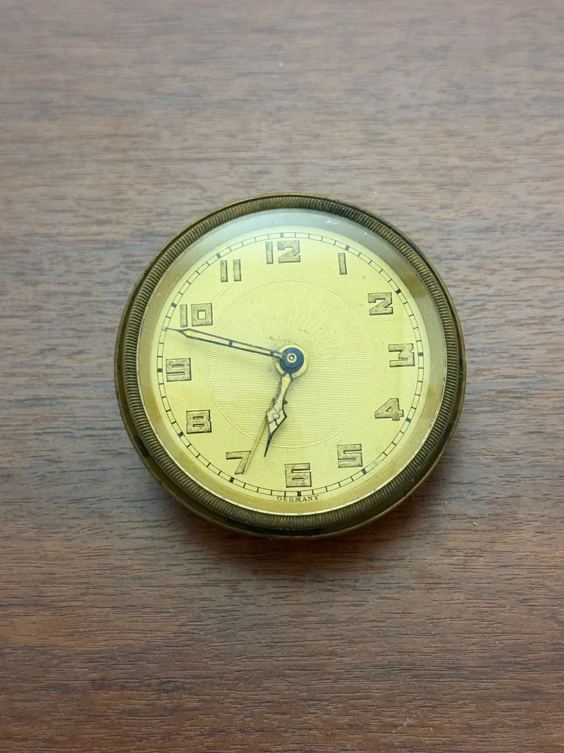 Horloge de Voyage Vintage en Laiton - Made in Germany