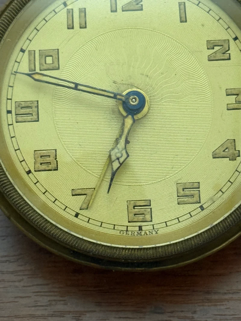 Horloge de Voyage Vintage en Laiton - Made in Germany