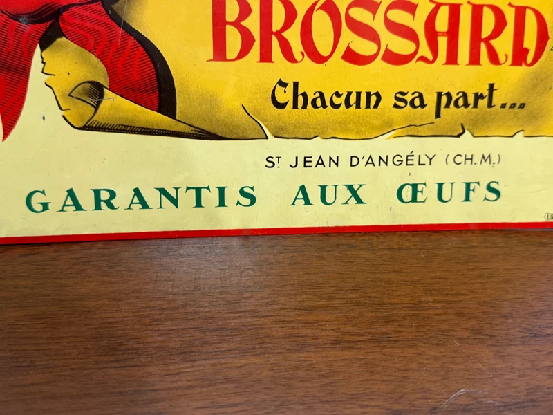 Plaque publicitaire ancienne “Biscuits Brossard”