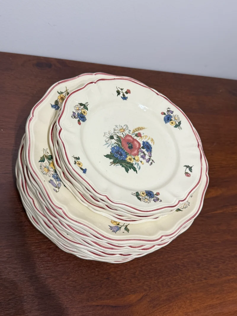 Ensemble d’assiettes Digoin Sarreguemines - Modèle “Agreste”