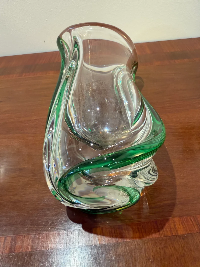 Vase torsadé cristal saint louis