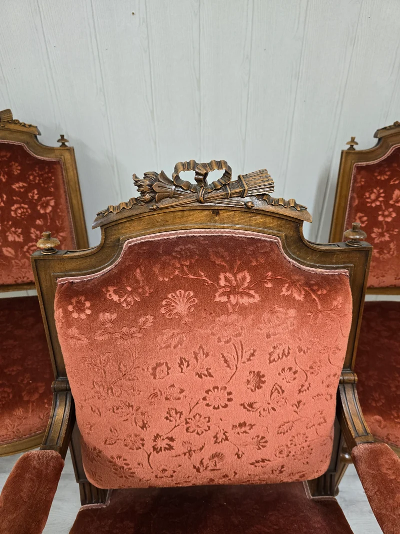 Ensemble 2 chaises 1 fauteuil Louis XV