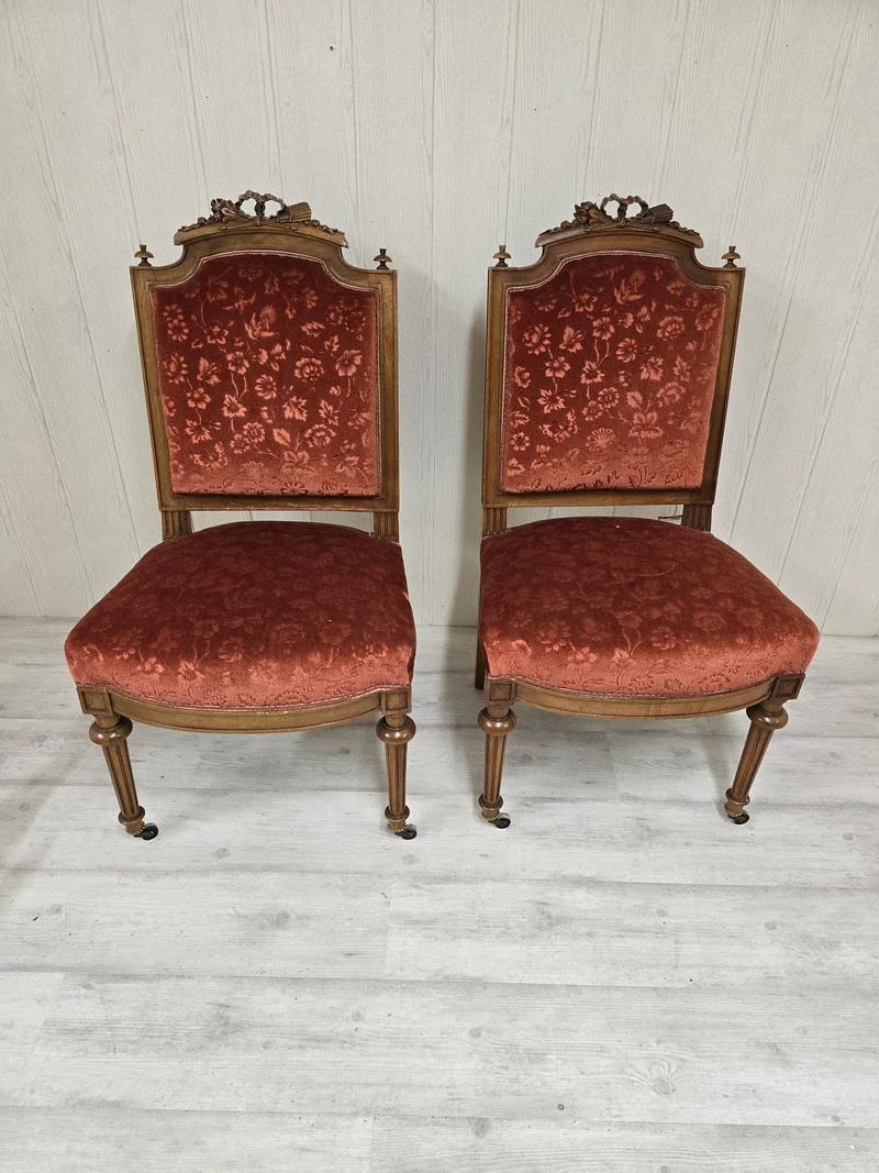 Ensemble 2 chaises 1 fauteuil Louis XV