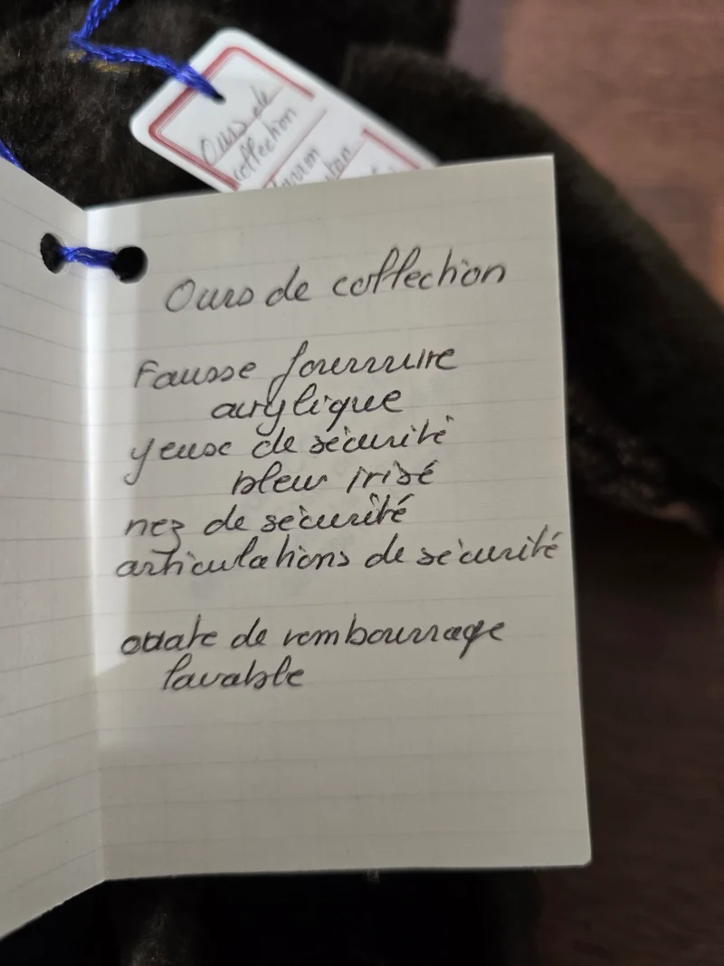 Ours de collection nœud papillon bleu