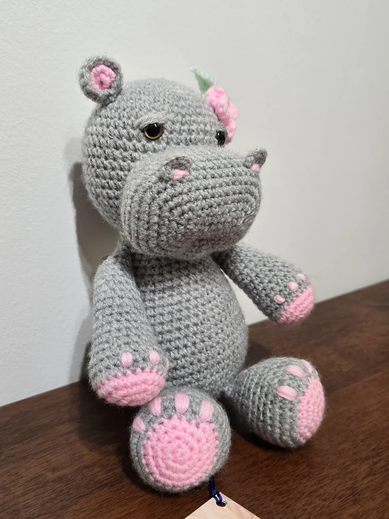Hippo gris fleur