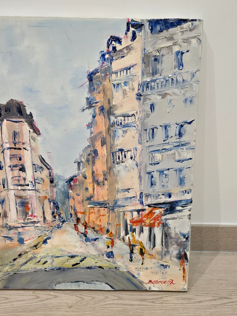 Tableau "rue de Genève aix les bains" B.VINCENT