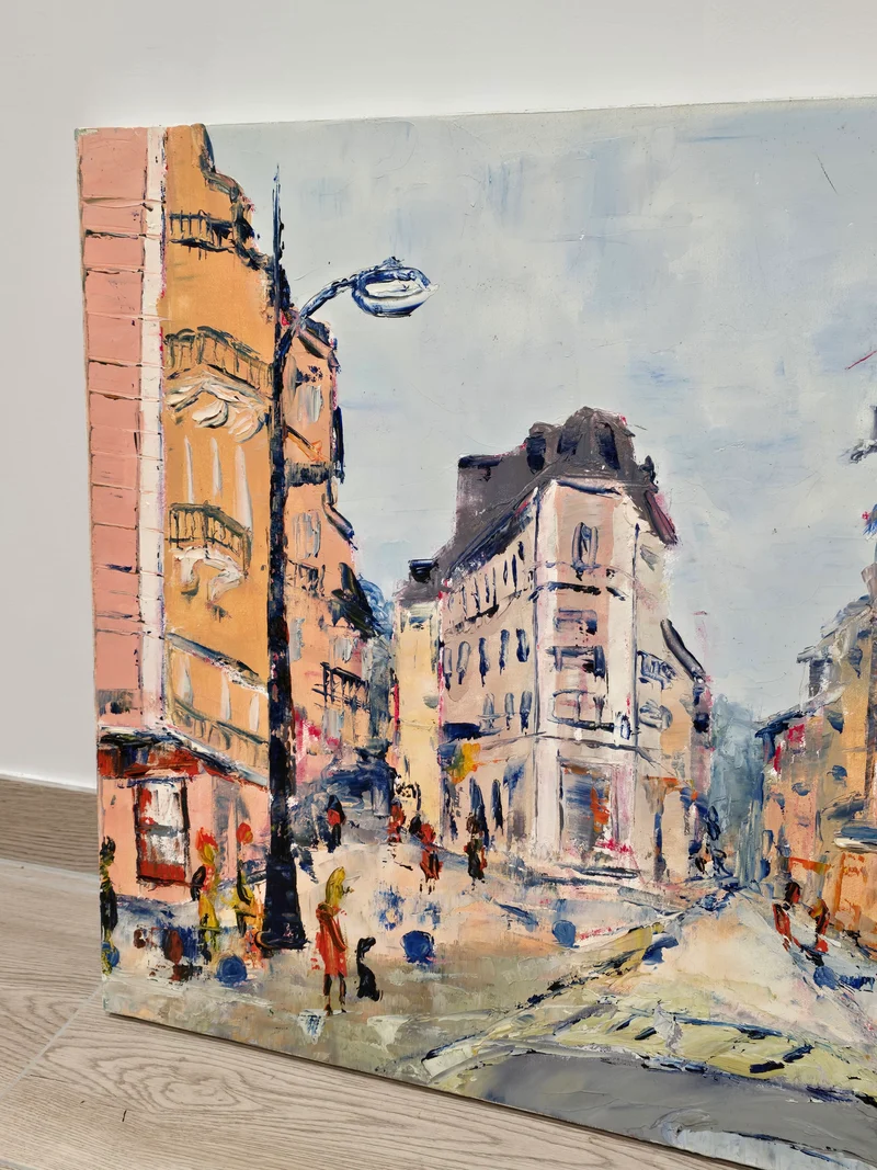Tableau "rue de Genève aix les bains" B.VINCENT