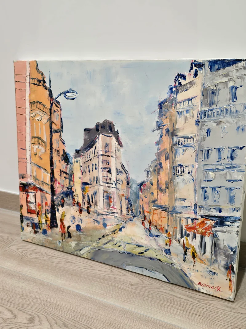 Tableau "rue de Genève aix les bains" B.VINCENT