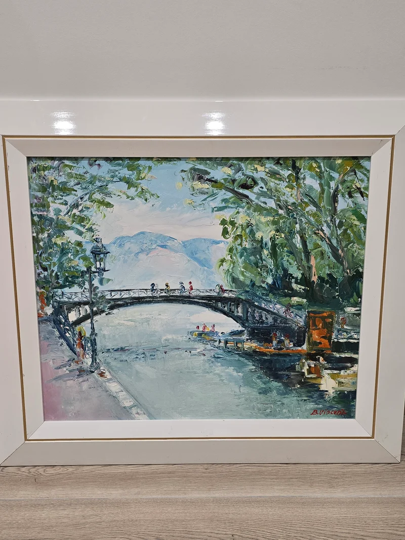 Tableau "le pont des amour" B.VINCENT
