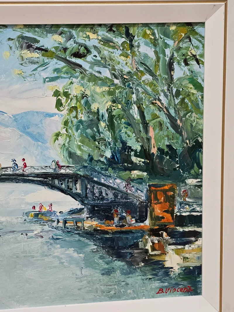 Tableau "le pont des amour" B.VINCENT