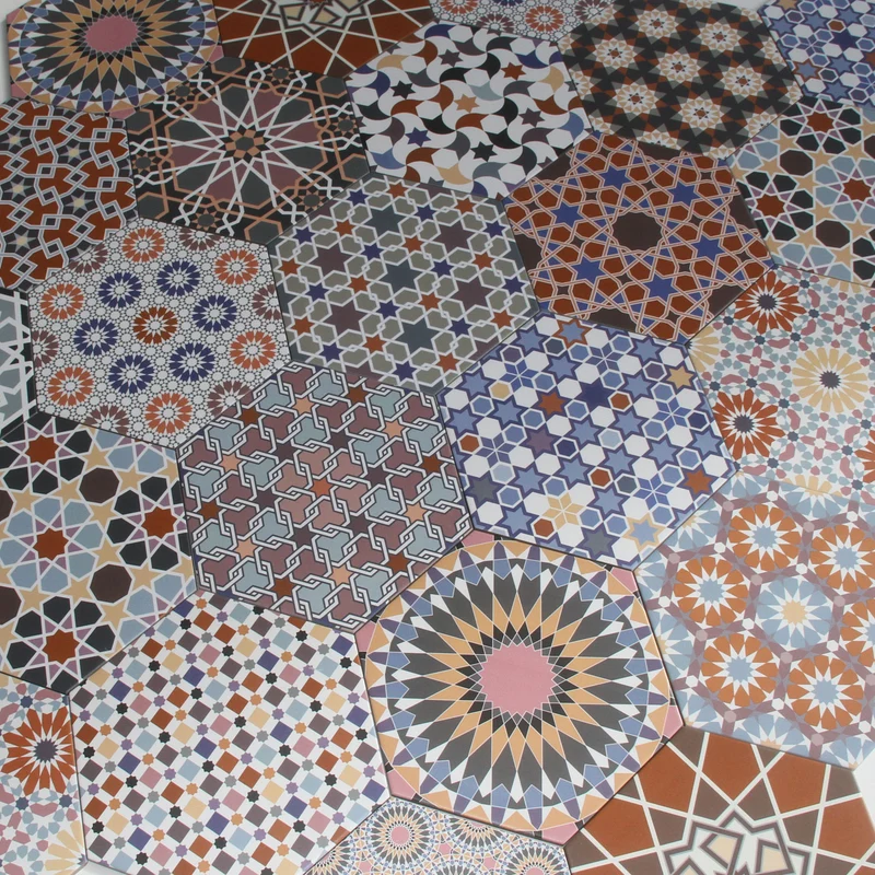 Échantillon de carreaux de patchwork hexagonaux – FL6020