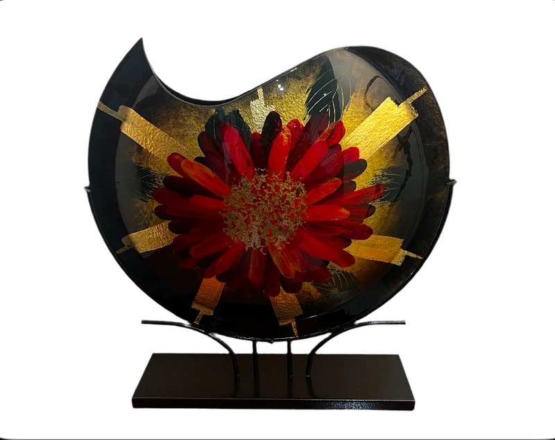 Vase glassart fleur