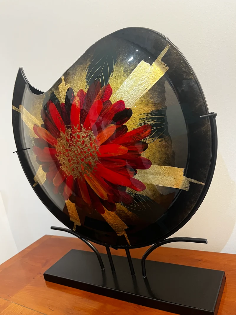 Vase glassart fleur