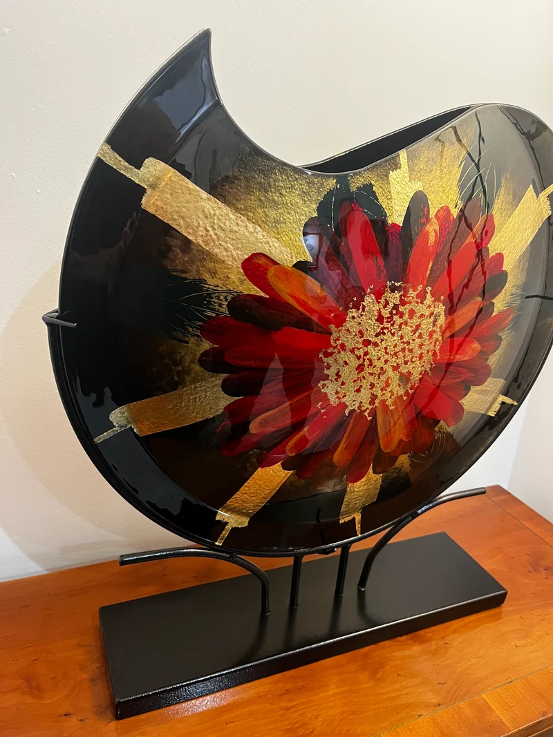 Vase glassart fleur