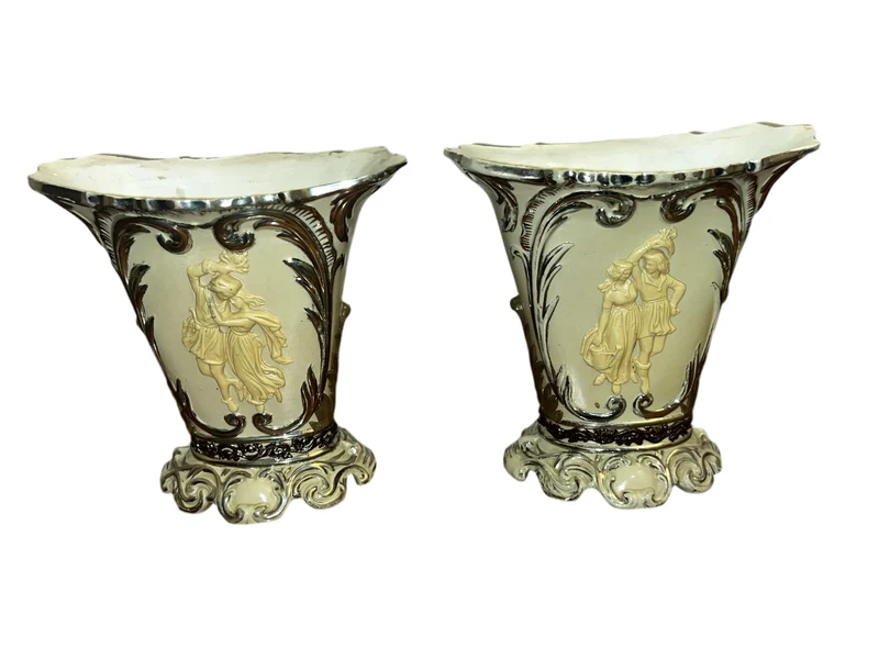 Paire de vase antique Villeroy & Boch - vers 1850