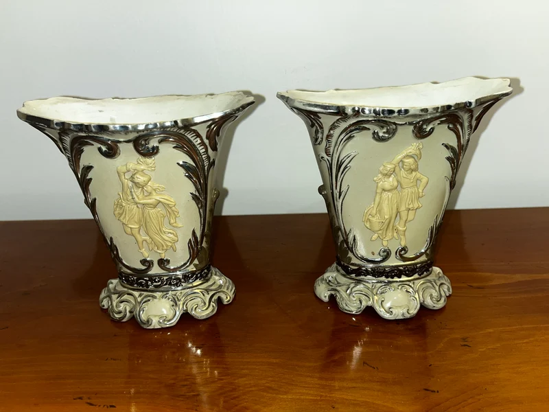 Paire de vase antique Villeroy & Boch - vers 1850