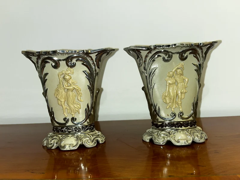 Paire de vase antique Villeroy & Boch - vers 1850