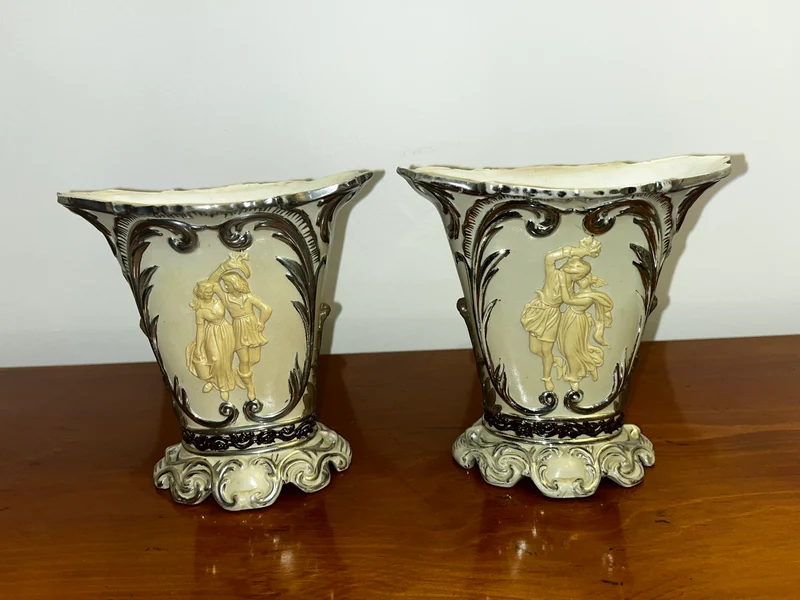 Paire de vase antique Villeroy & Boch - vers 1850