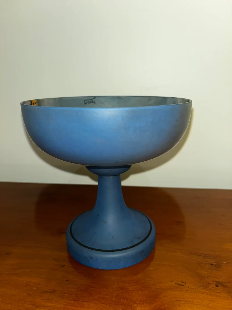 Coupelle en verre peinte main signée Perlam