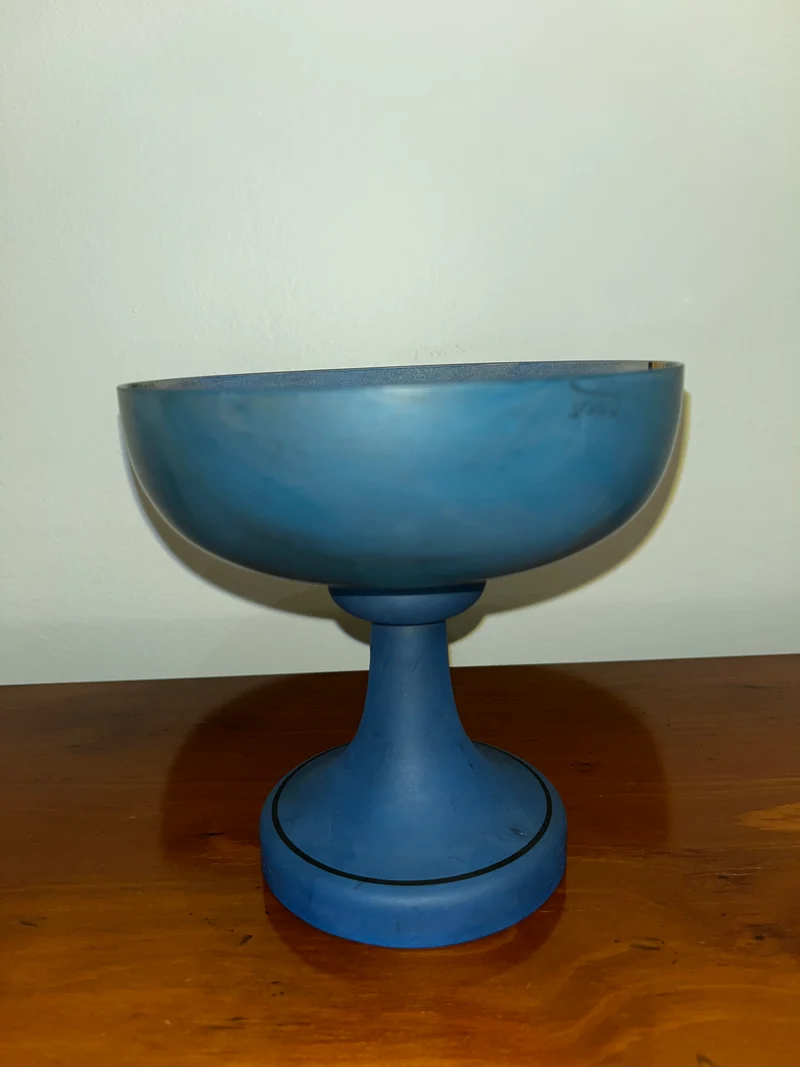 Coupelle en verre peinte main signée Perlam