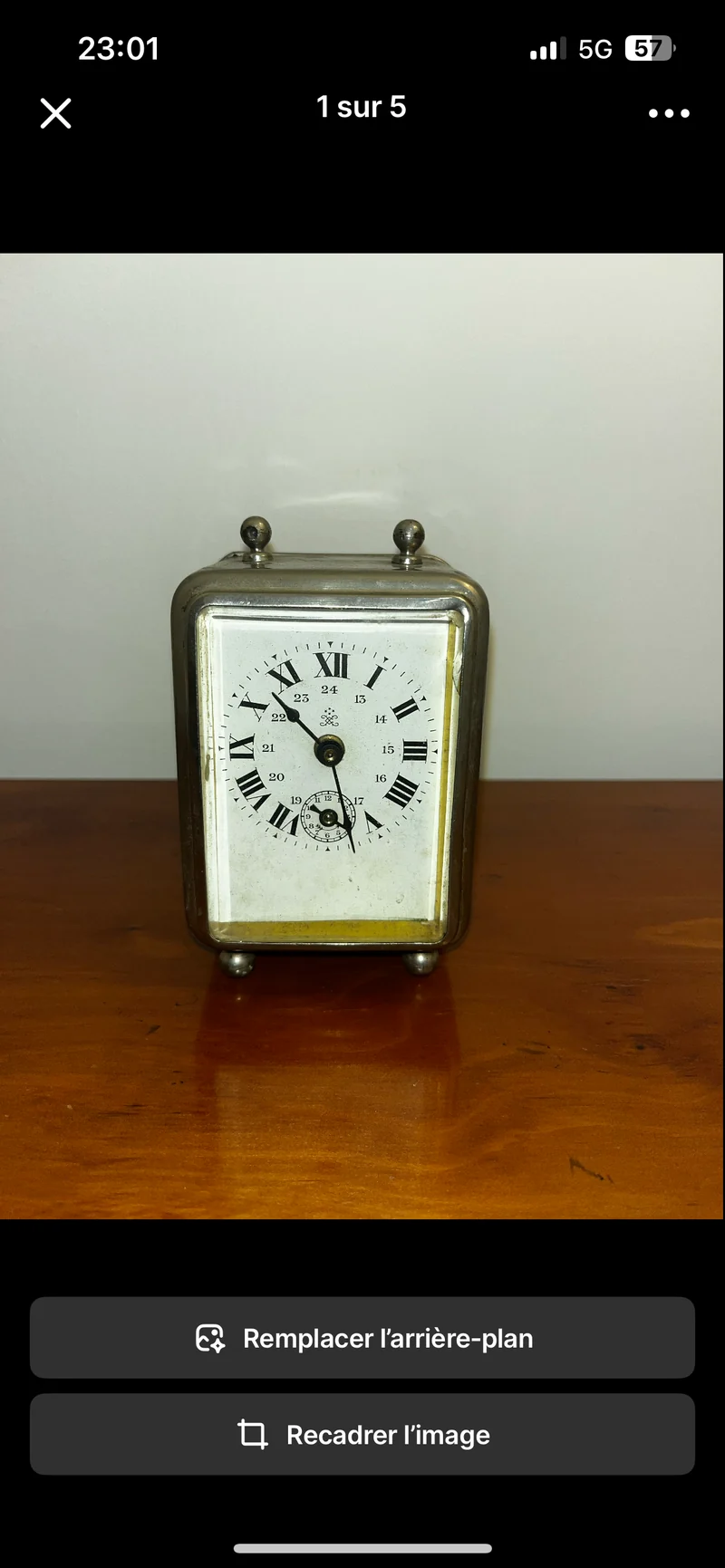 Horloge pendule réveil d’officier Le vainqueur