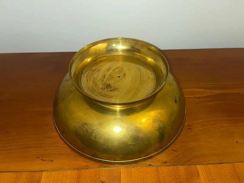 Vide poche vintage émaillé en laiton - 2 oies