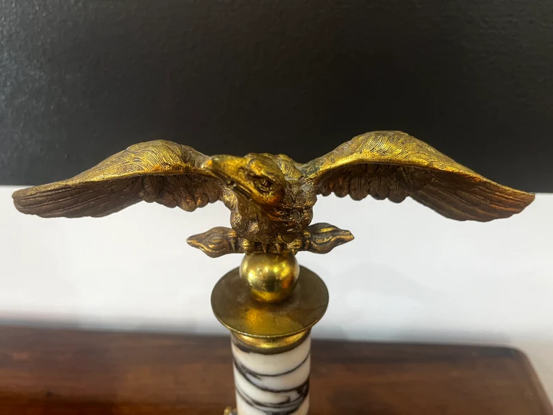 Statuette aigle bronze sur marbre