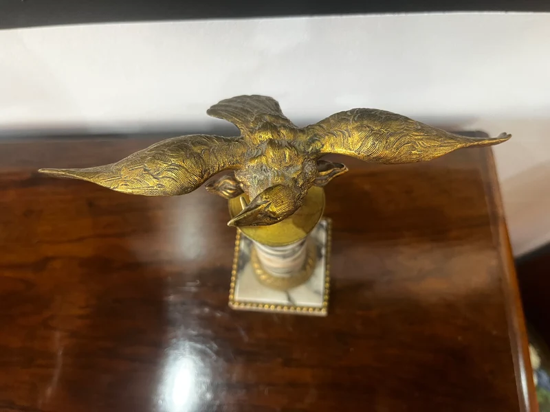 Statuette aigle bronze sur marbre