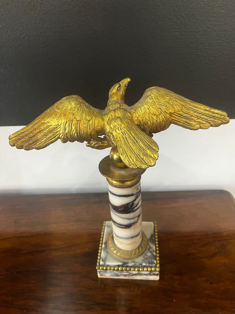 Statuette aigle bronze sur marbre