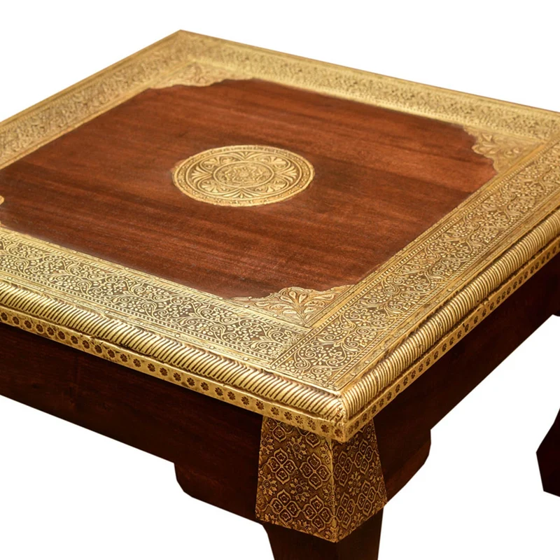 Table à opium orientale en laiton M
