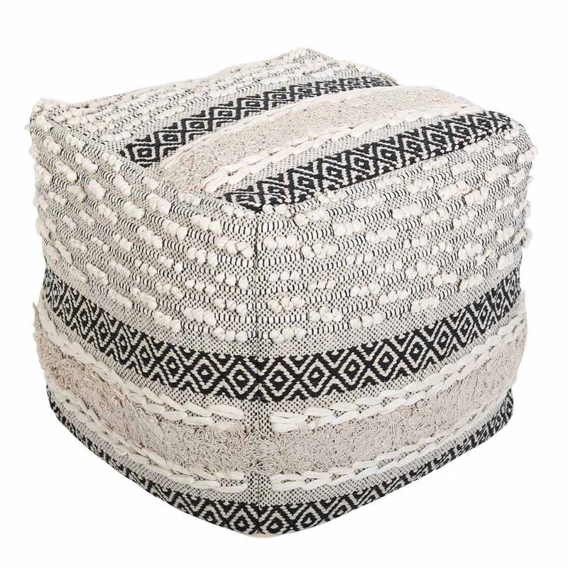 Pouf bohème assise cube Mara