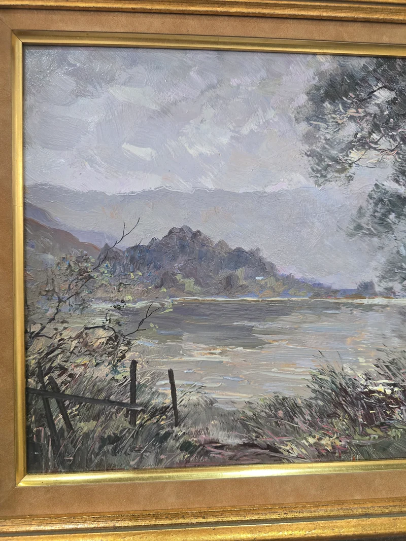 Œuvre encadré - Henri Mege Lac d’Aiguebelette