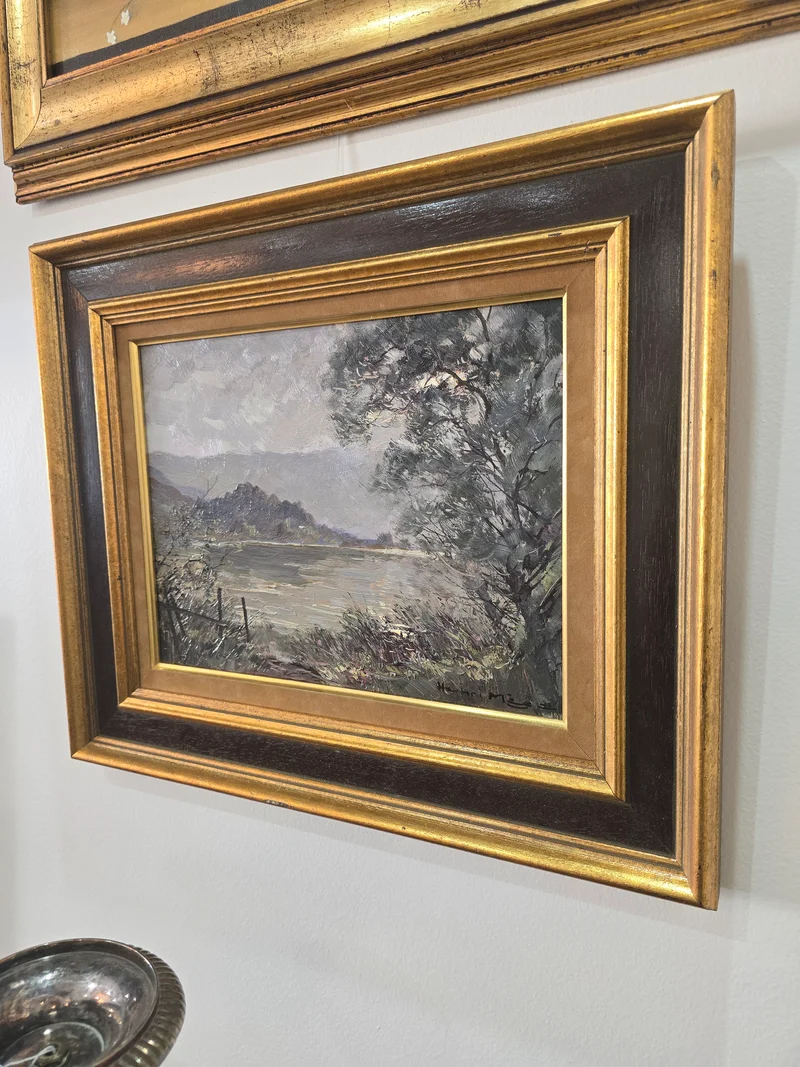 Œuvre encadré - Henri Mege Lac d’Aiguebelette