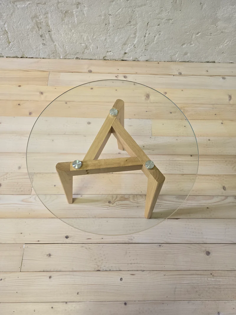 Table d’appoint plateau verre