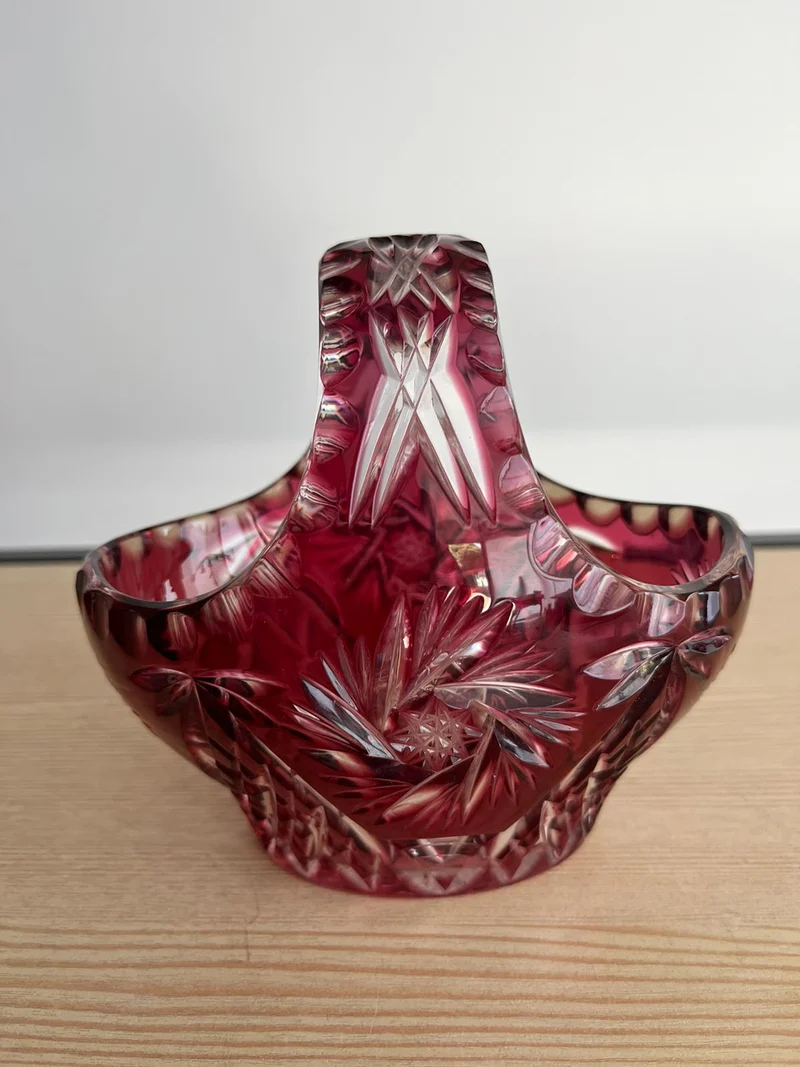 Vide poche vintage en verre de cristal