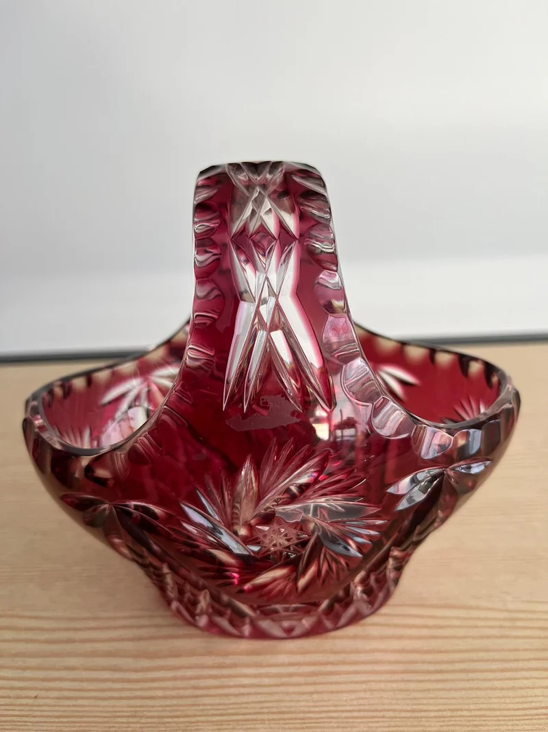Vide poche vintage en verre de cristal